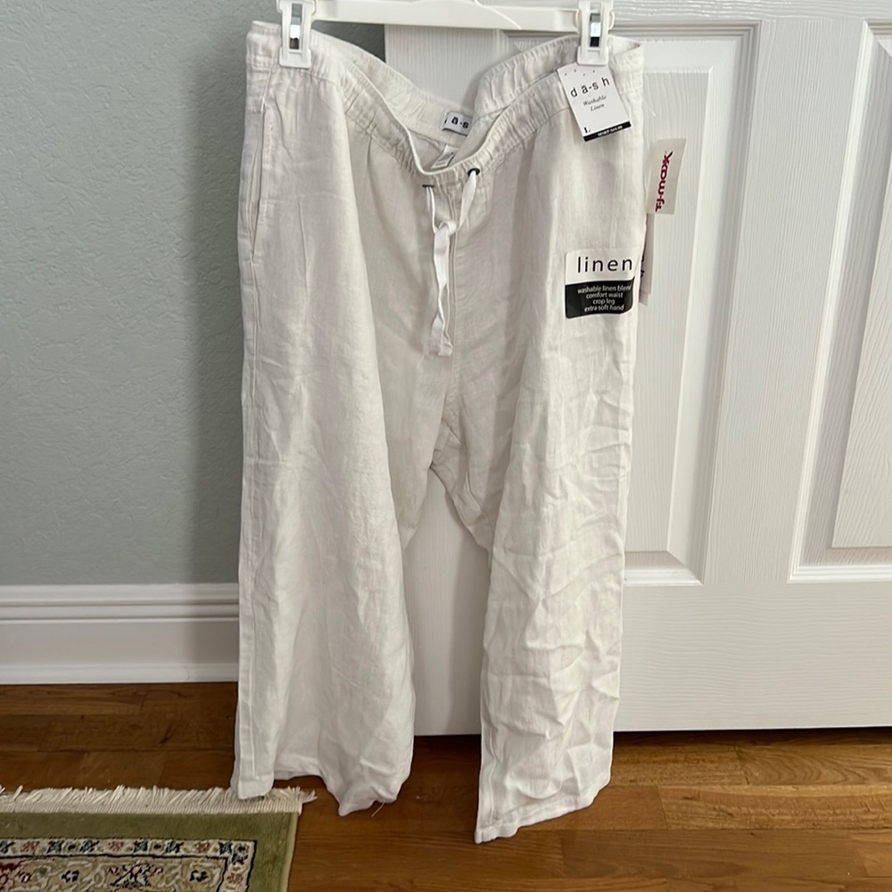 White Linen Pants NWT
